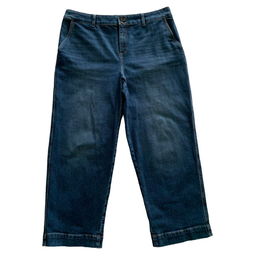 TALBOTS Womens' Darien Wash High Waist Straight Ankle Jeans Size 16 - Picture 5 of 8